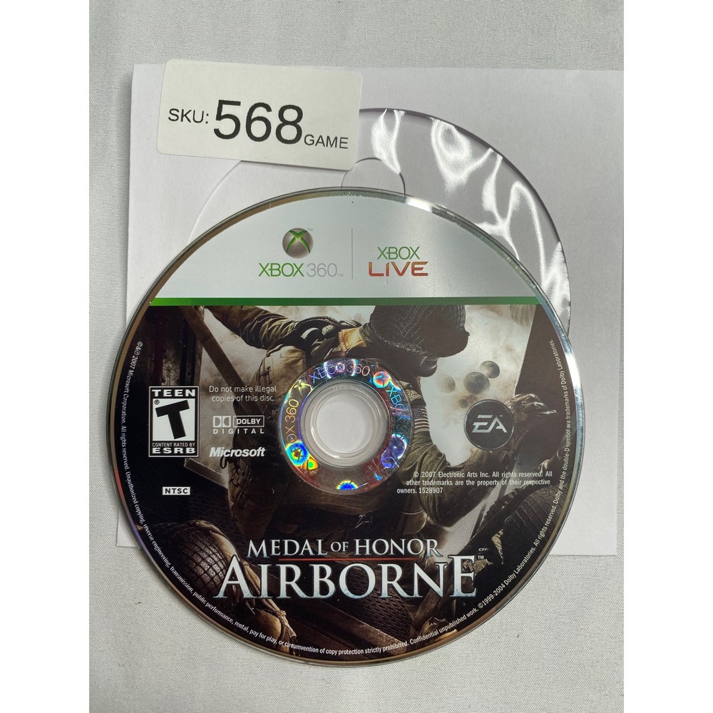 Medal of Honor Airborne Microsoft Xbox 360